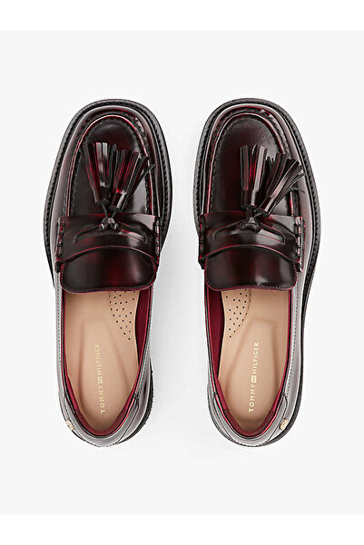 Tommy Hilfiger kadın tassel squarish toe loafer