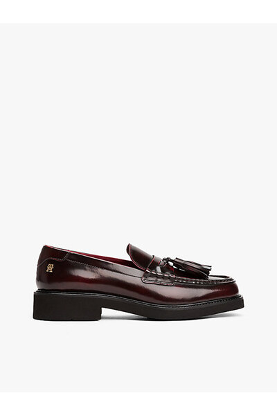 Tommy Hilfiger kadın tassel squarish toe loafer