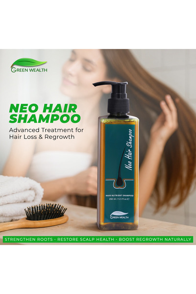 Green Wealth Neo Hair Nutrient Shampoo Hair Growth | Sulphate & Paraben Free Formula | Hair Loss Solution | 250ml