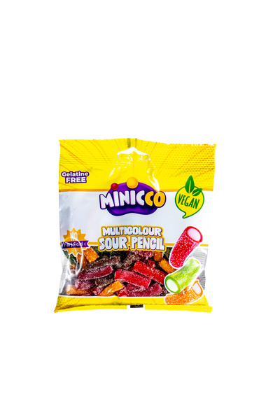 MİNİCCO BABY Minicco Vegan Sour Pencils - Multicolour Multifavour Bite Size -...