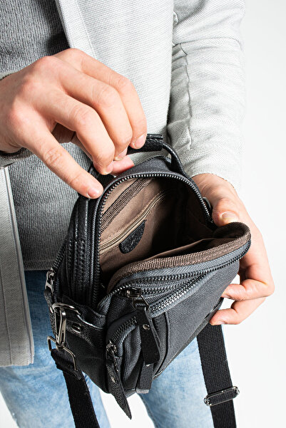 MEGA ÇANTA Canvas Series Multi-Compartment Crossbody/Handheld Men's Bag