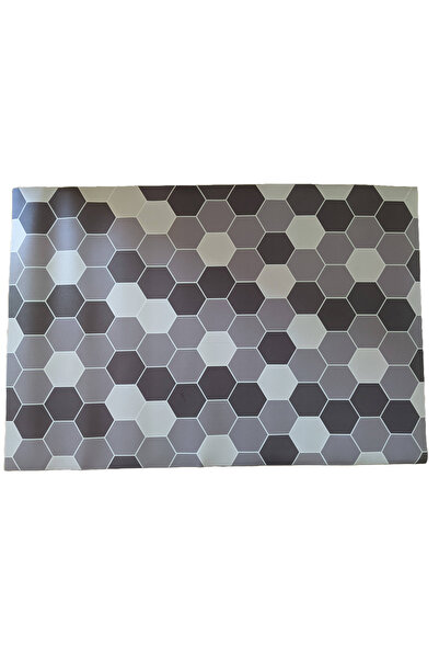 No branded Premium Entrance Mat, Vinyl-Type Material with Soft Foam, Non-Slip, White/Grey, 70x100 cm