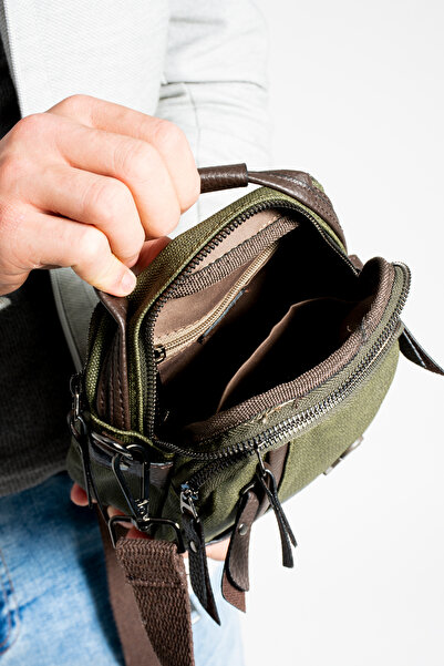 MEGA ÇANTA Canvas Series Multi-Compartment Crossbody/Handheld Men's Bag