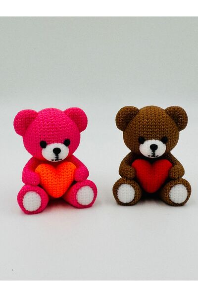 3DPrintor3D Kalpli Ayıcık Figür Amigurumi – Dekoratif & Hediyelik