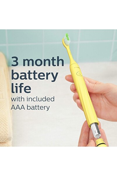 Philips One by Sonicare Battery Toothbrush, Mango Yellow, HY1100/02