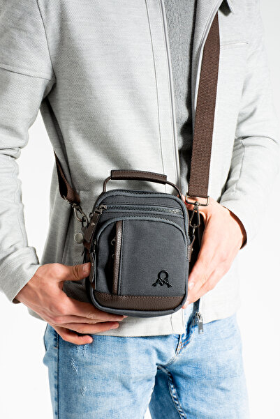 MEGA ÇANTA Canvas Series Multi-Compartment Crossbody/Handheld Men's Bag