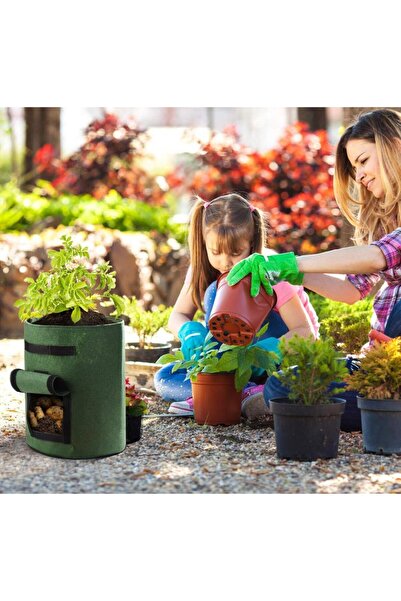 No branded Grow Bag for Vegetables, Tomatoes, Carrots, Indoor and Outdoor, 25kg Soil Capacity, 35x30 cm