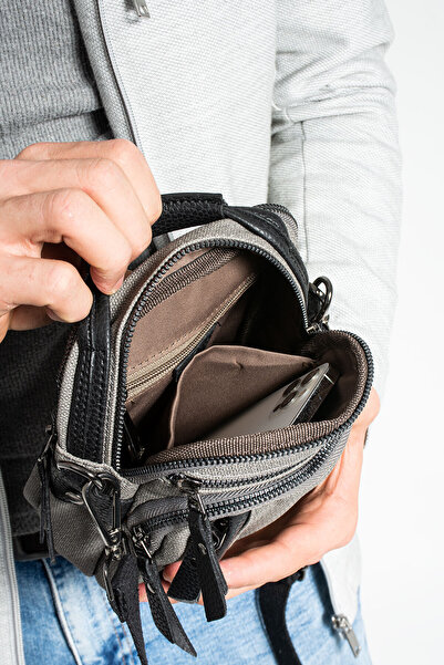 MEGA ÇANTA Canvas Series Multi-Compartment Crossbody/Handheld Men's Bag