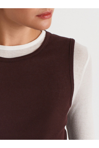 Dilvin 31952 Διπλή στρώση 100% βαμβάκι Τόπο-Καφέ