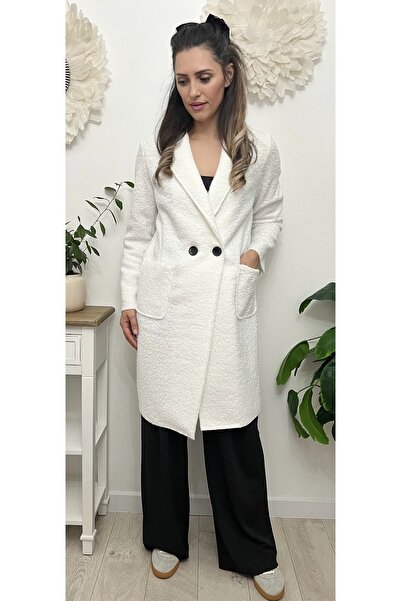 styleFlex Palton pufos din material imitatie lana