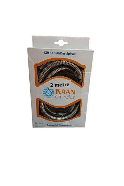 Kaan Örgülü(İpli) Çift Kenetli Spiral Duş Hortumu 2 M