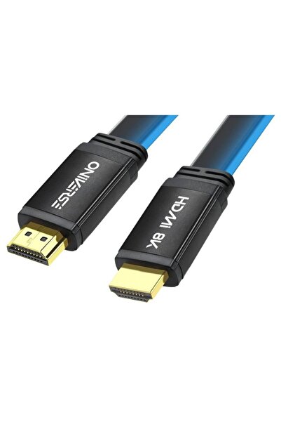 Oniverse Cablu HDMI 2.1 LED 8K, 2m, Albastru