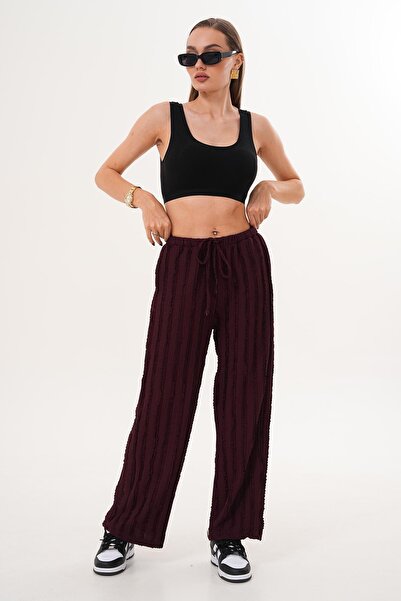 ŞİMAL Kadın Cepli Bol Paça Pantolon 255339 -