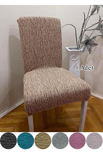 StarMall Jakarli Sandalye Örtüsü Çubuk Desen Yüksek Esnekli Sandalye Kılıfı (1 Adet)