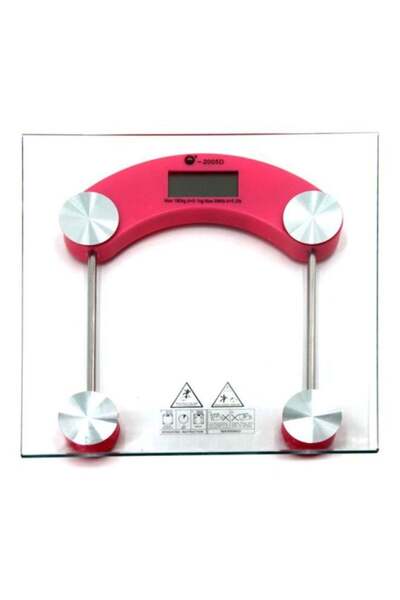 AGD Digital Weighing Scale Clear/Red 30 x 30cm
