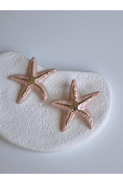 VOBEEYKU أقراط نجم البحر مطلية بالذهب