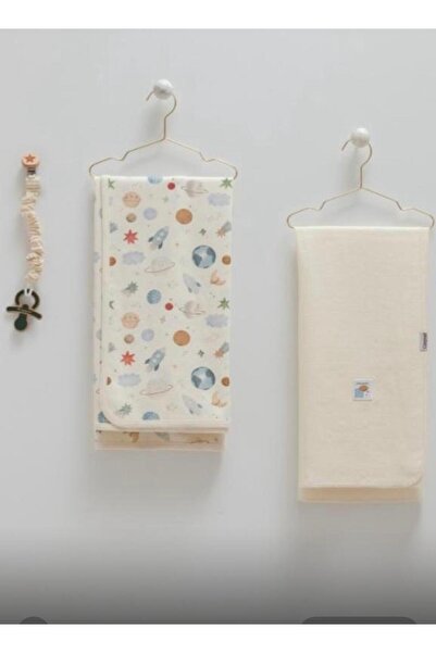 ByBest Beauty طقم بطانية من قماش الموسلين والقطن الممشط من كاراميل مكون من 3 قطع