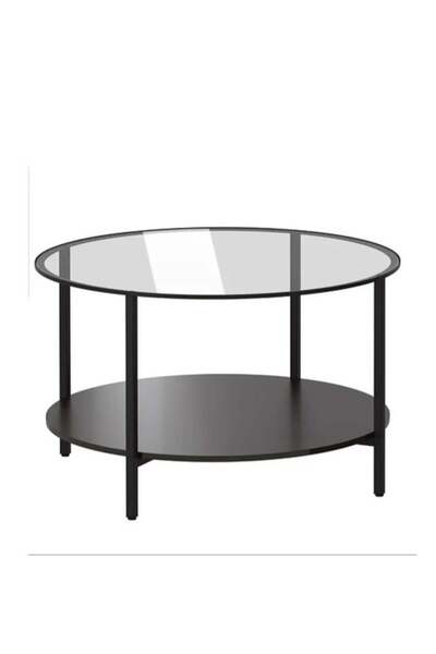 AGD coffee table Black/gray 75x45cm