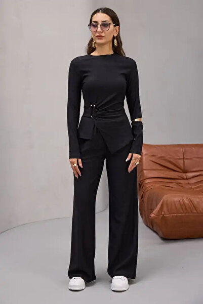 cemo YANDAN TOKALI GENİŞ PAÇA TAKIM