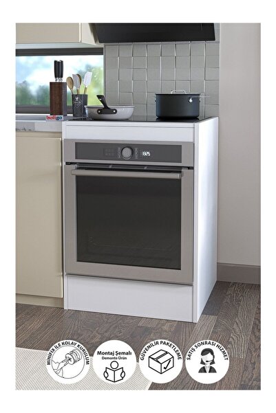 nifiart Ankastre Fırın Dolabı Ankastre Dolabı Ankastre Ocak Dolabı Beyaz-Orga...