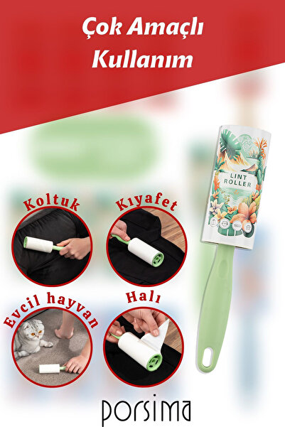 Porsima Cat Dog Hair Collector 4 Pieces Apparatus + 20 Pieces Spare Rollers 600 Sheets