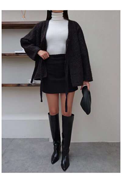 ESRAHELVACI Fusta scurtă cu broderie în culoarea violet deschis