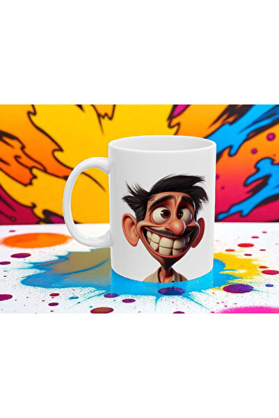 niceworkbynicehands كوب الشاي السيراميكي المرح الذي يعطيك الشاي كهدية