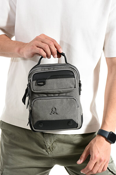 MEGA ÇANTA Canvas Series Multi-Compartment Crossbody/Handheld Men's Bag