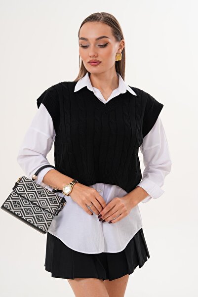 ŞİMAL Жіночий в'язаний светр з візерунком 255182 -