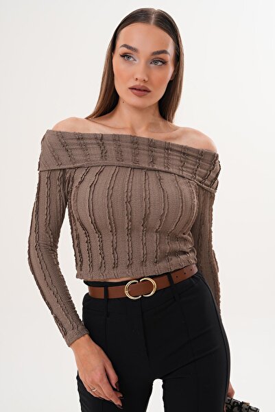 ŞİMAL Kadın Madonna Yaka Bluz 255335 -