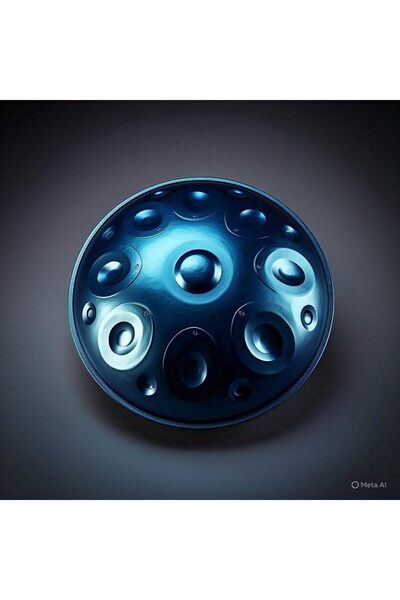 MegArya 22-Inch Professional Steel Tongue Drum Handpan in D Minor (9 Notes, 432Hz) Includes Soft bag