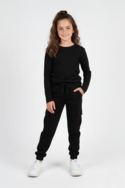 armicem Școală și ocazional: tricou unisex cu mânecă lungă și pantaloni de sport cu buzunare cargo pentru copii