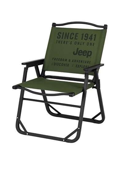 Jeep Military Green Folding Camping Chair with Armrests – Heavy Duty Outdoor ...