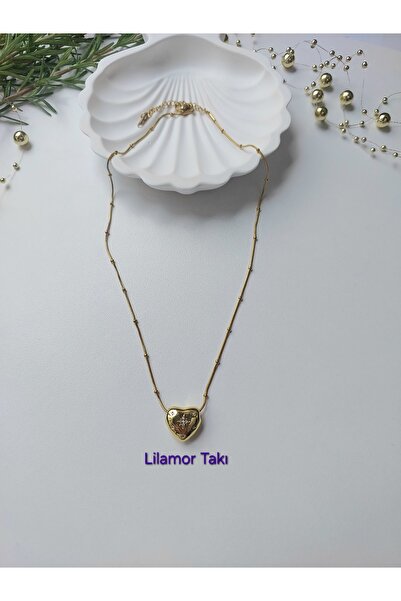 Lilamor قلادة القلب الصلب