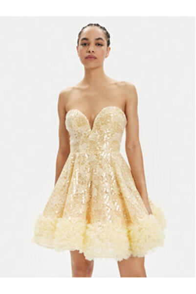 ROTATE Γυναικείο Φόρεμα Κοκτέιλ 1123991366 Κίτρινο