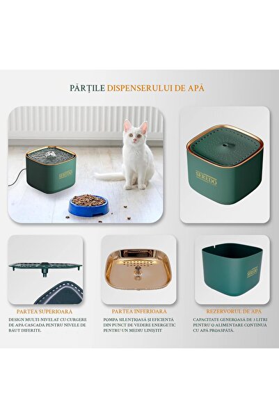 Seredo Dispenser de Apa Automat Seredo™ Animale, Manusa pentru Animale, Burete, Perie si 7x Filtre