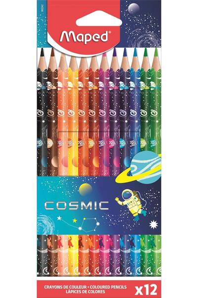 Maped مجموعة أقلام تلوين كوزميك، 12 قطعة، متعددة الألوان