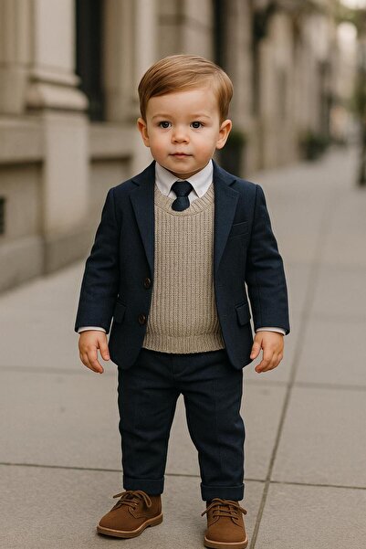 meriç bebe - bütün çocuklar melektir. mrc Boy's Thessaloniki Knitted Crew Neck Stretchy Sweater – 0-5 Years Old Domestic Production