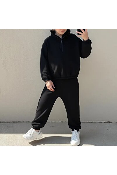 shop Set de trening Polar 2 piese pentru fete, negru