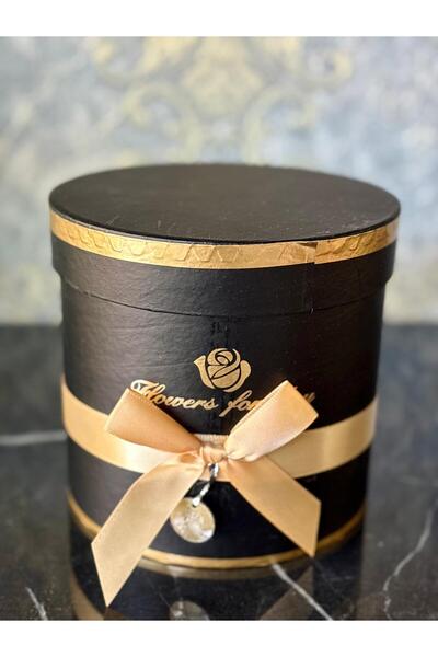 hayaal dünyam siyah gold detaylı hediye kutusu