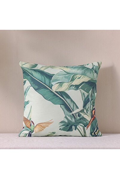 Danube Home Toss Pillow with Zipper | Tropical Whispers 45x45cm | Outdoor Garden Decor Cushion