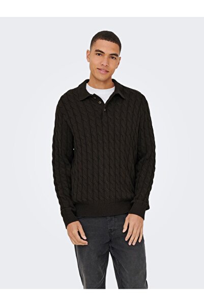 Only & Sons Strickpullover ONSKICKER Gestricktes Poloshirt