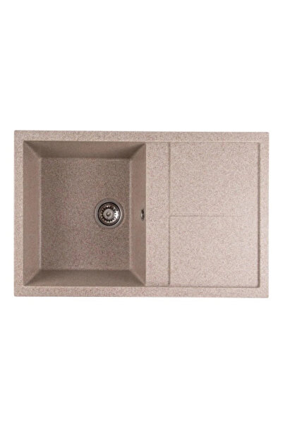 Wertcraft Chiuveta din compozit de granit pentru bucatarie Nisip bej ELEFANT PREMIUM 7850 SELENA