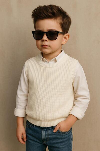 meriç bebe - bütün çocuklar melektir. mrc Boy's Thessaloniki Knitted Crew Neck Stretchy Sweater – 0-5 Years Old Domestic Production