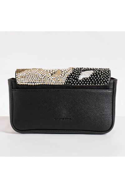 crystalicious Charlie Faux Leather Crossbody Bag Hand-Embroidered Perfect Balance Between Chic and Comfort