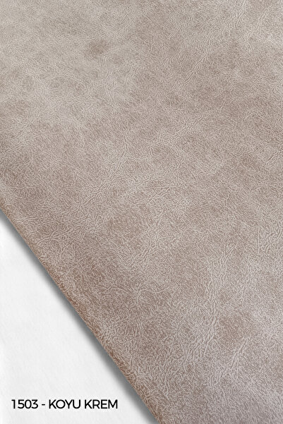 ELS ZEN 1 METRE KOYU KREM RENK 1.SINIF SİLİNEBİLİR ASTARLI DÖŞEMELİK KUMAŞ 15...