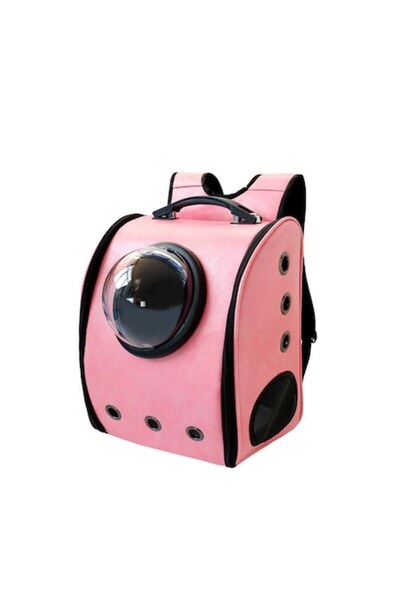 Doty Rucsac roz pudrat cu capsulă de astronaut pentru câini și pisici de talie mică