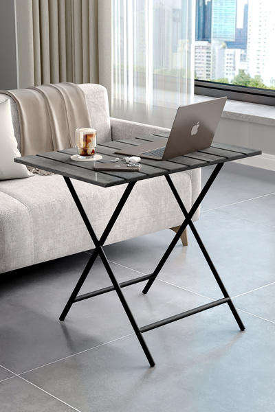 Bino Kamp Masası Çalışma Masası Metal Ayaklı Ders Çalışma Masası Ahşap Masa M...