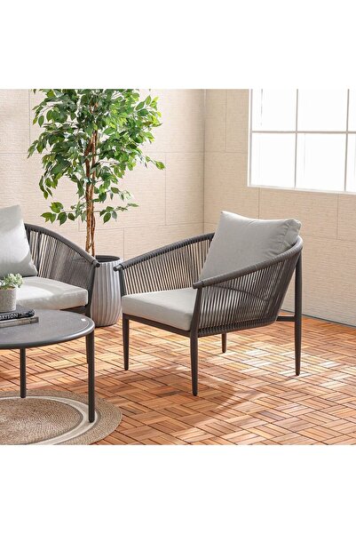 Danube Home Santa 5-Seater Outdoor Sofa Set | Aluminium Frame | Modern Patio Furniture | Grey