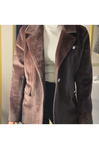 ŞE BOUTIQUE Tilki tüylü blazer ceket